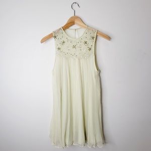 Kimchi Blue Urban Outfitters Yellow Beaded Mini Dress ~ NWT